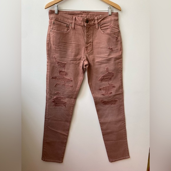 American Eagle Mens Distressed Denim Jeans - Washed Dusty Pink - W32 x L32 - Picture 1 of 7